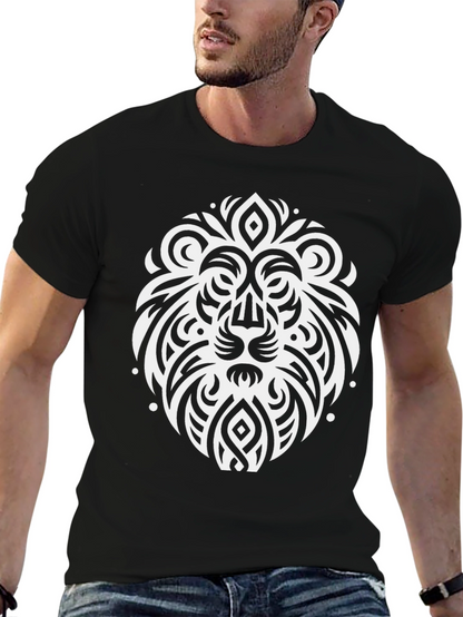 Lion Crest Graphic T-Shirt - Black