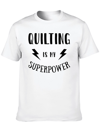 Quilting Superpower Black Graphic Tee