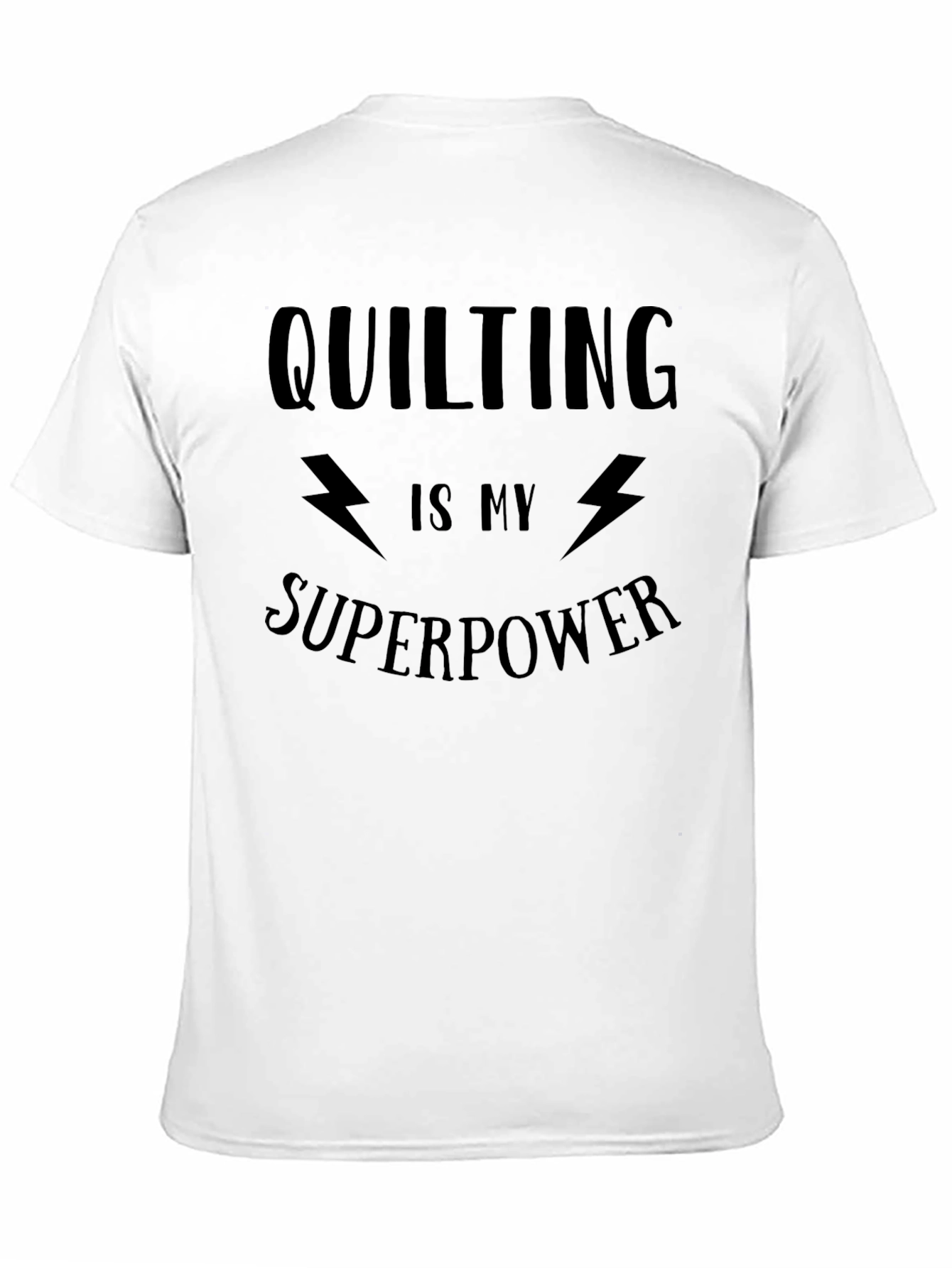 Quilting Superpower Black Graphic Tee
