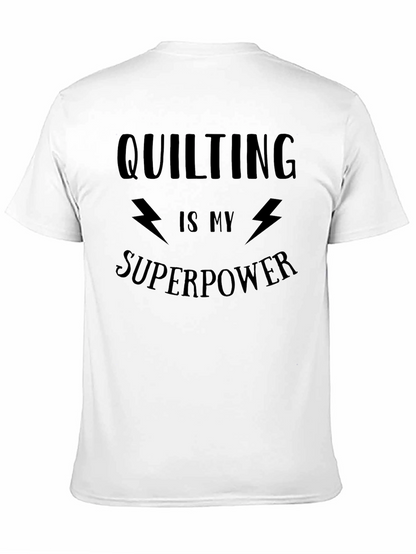 Quilting Superpower Black Graphic Tee