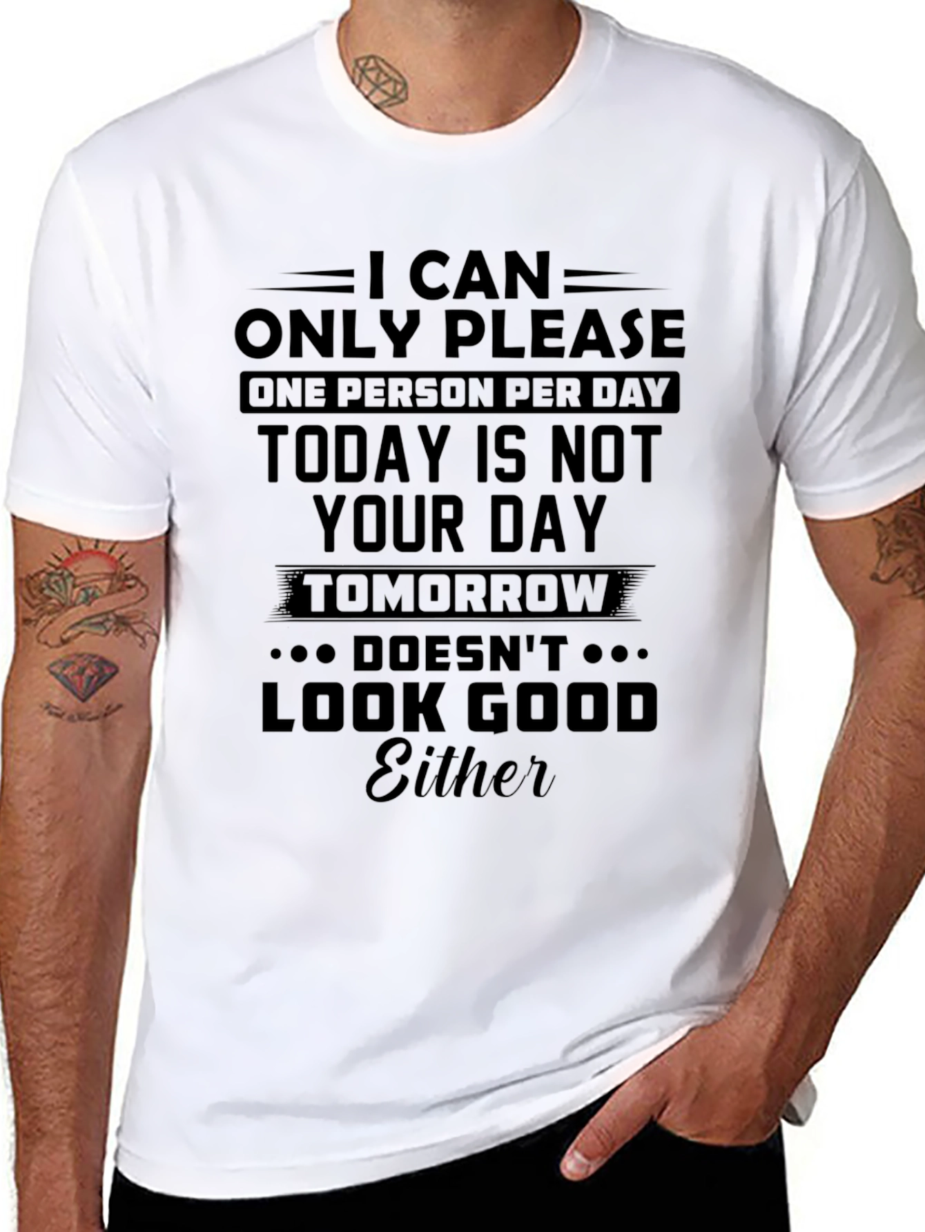 Humorous Graphic T-Shirt - I Can Only Please