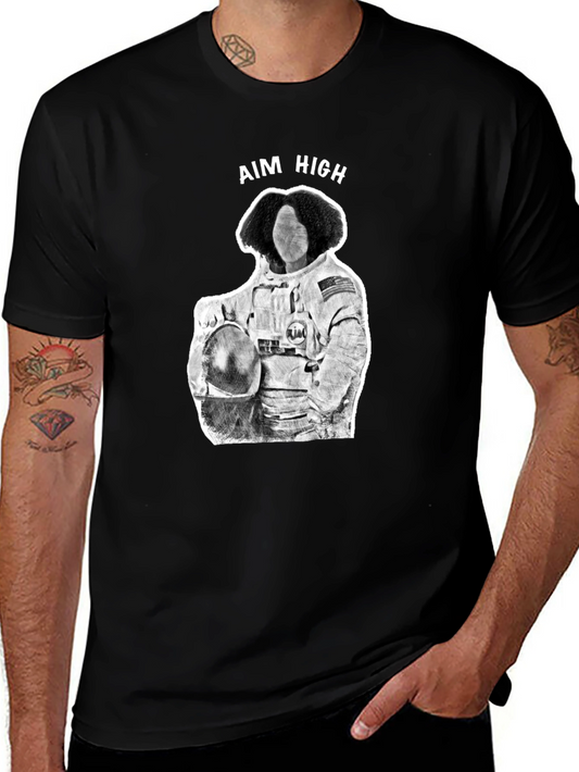 Aim High Astronaut Graphic Tee - Black