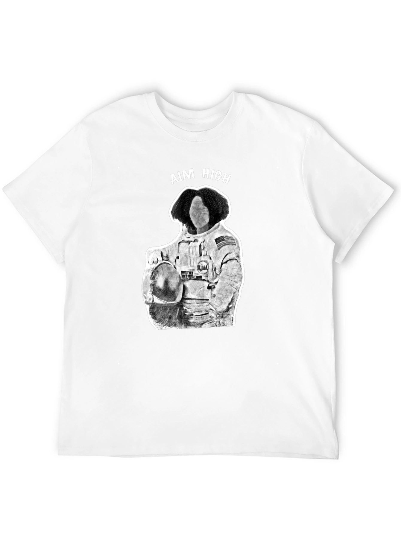 Aim High Astronaut Graphic Tee - Black