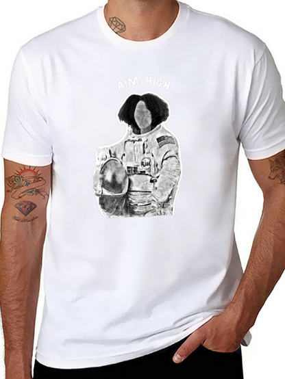 Aim High Astronaut Graphic Tee - Black