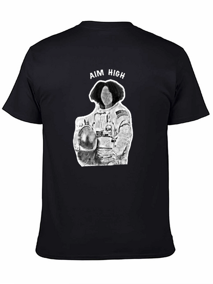 Aim High Astronaut Graphic Tee - Black