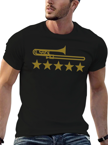 Trombone Star Rating Graphic Tee - Black