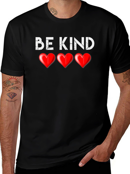 Be Kind Heart Graphic Tee - Soft Cotton Blend Shirt