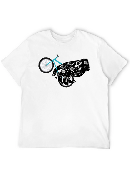 Cosmic Cyclist Black Graphic Tee