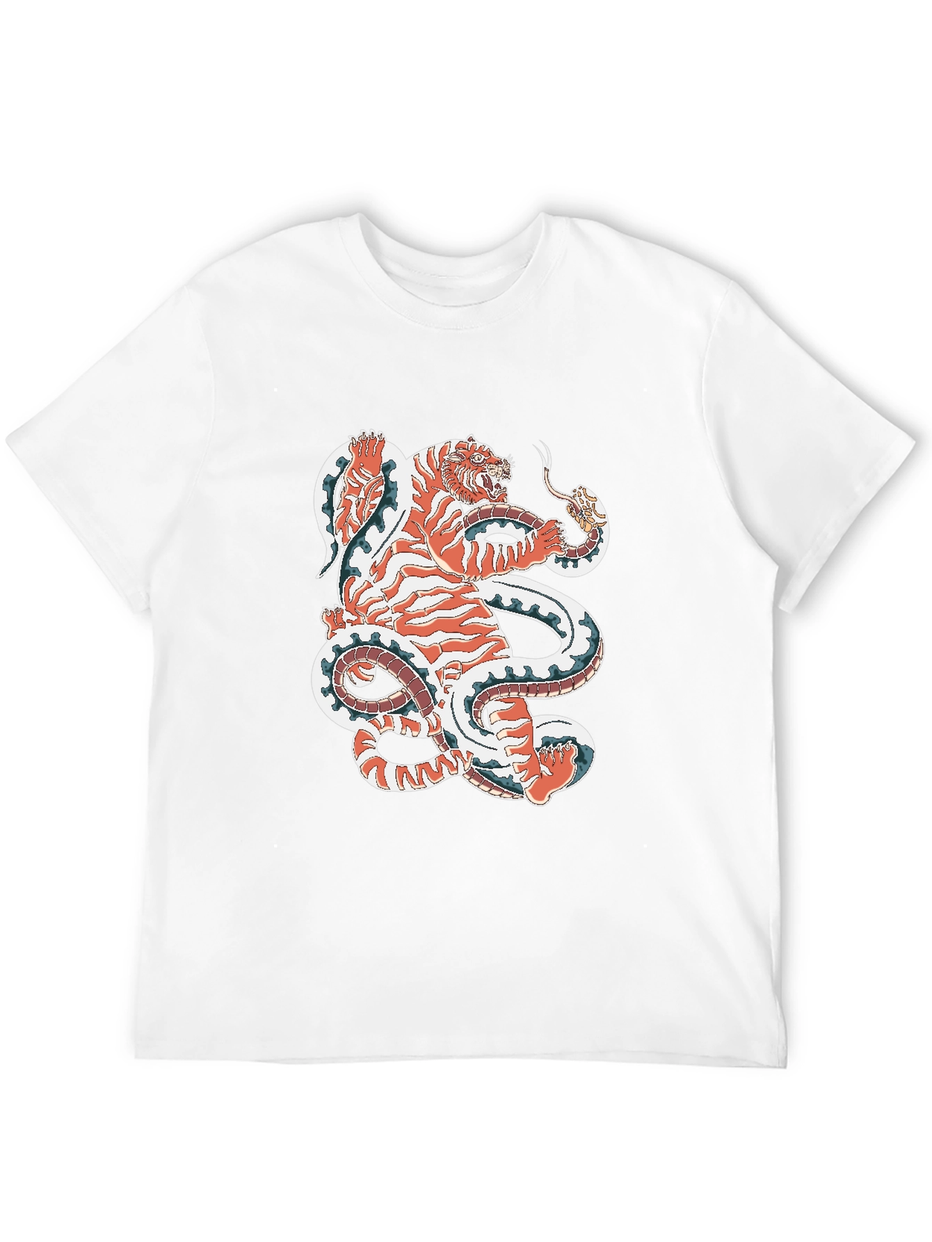 Tiger vs Snake Graphic Tee - Unique Design!