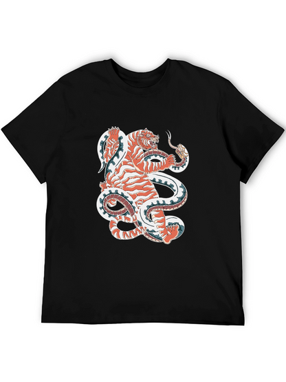 Tiger vs Snake Graphic Tee - Unique Design!