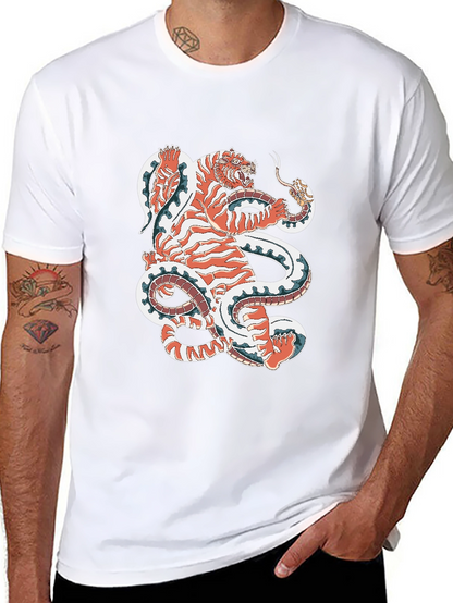 Tiger vs Snake Graphic Tee - Unique Design!