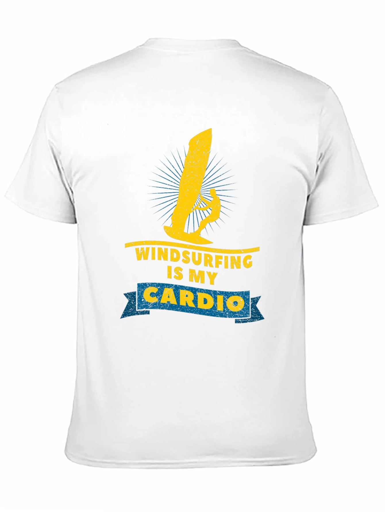 Windsurfing is My Cardio Black T-Shirt