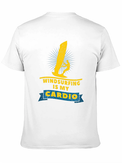 Windsurfing is My Cardio Black T-Shirt