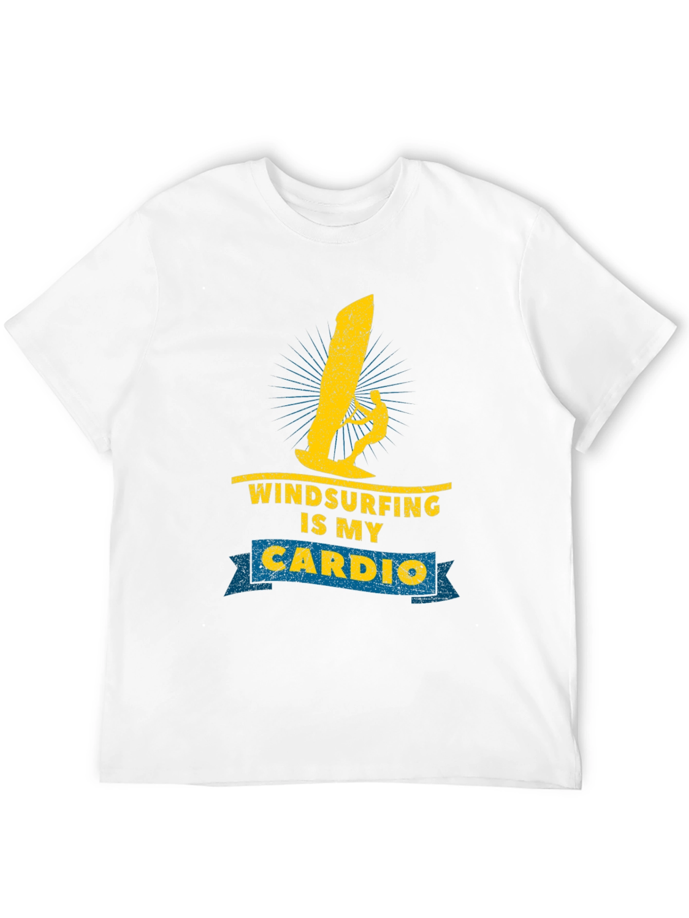 Windsurfing is My Cardio Black T-Shirt