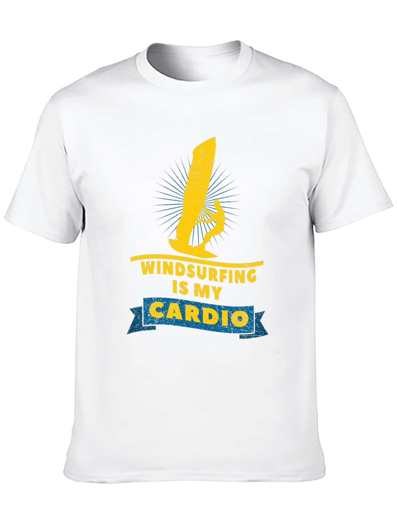 Windsurfing is My Cardio Black T-Shirt