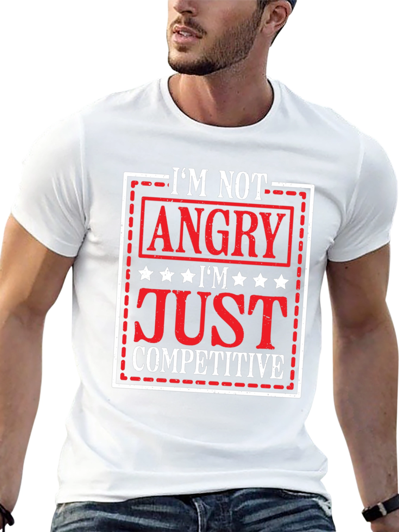 Im Not Angry Just Competitive Graphic T-Shirt