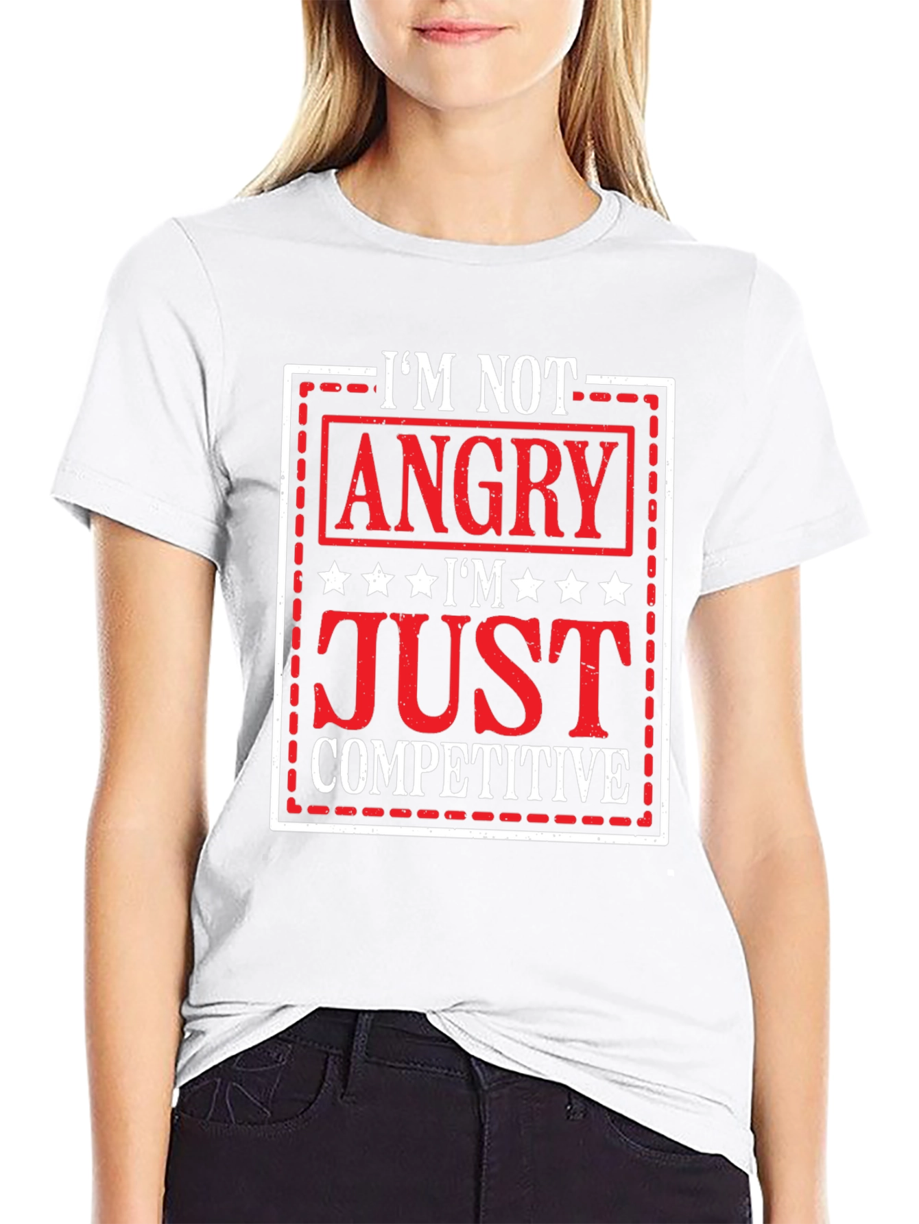 Im Not Angry Just Competitive Graphic T-Shirt