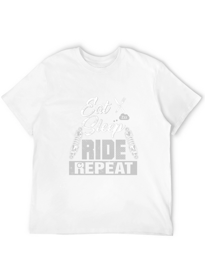 Eat Sleep Ride Repeat Graphic Tee - Biker T-Shirt