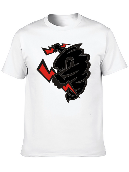 Edgy Graphic Print Black T-Shirt for Men