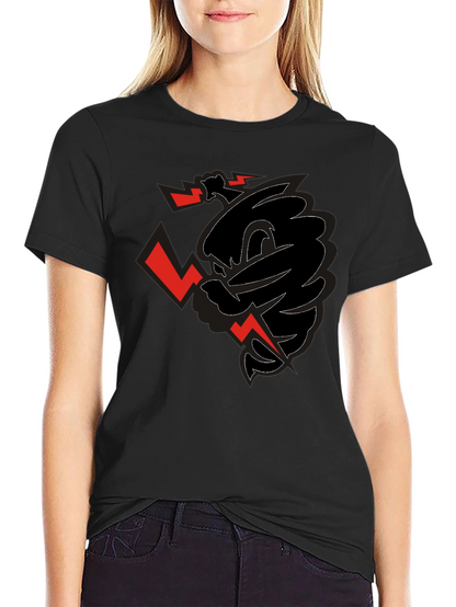 Edgy Graphic Print Black T-Shirt for Men
