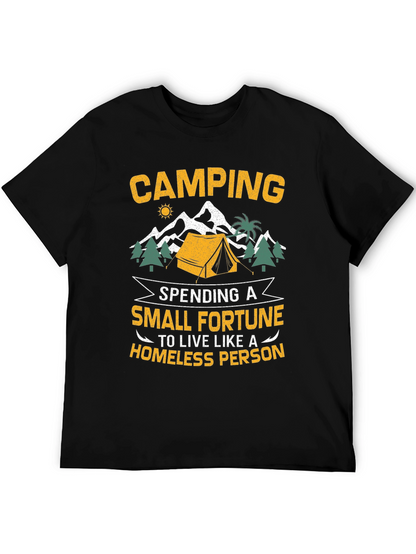 Camping Small Fortune Graphic T-Shirt