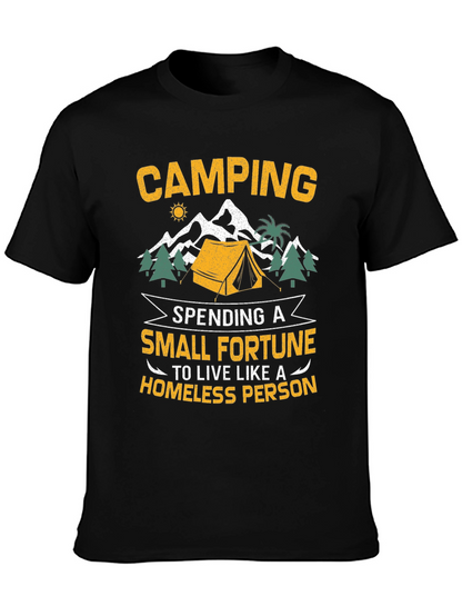 Camping Small Fortune Graphic T-Shirt