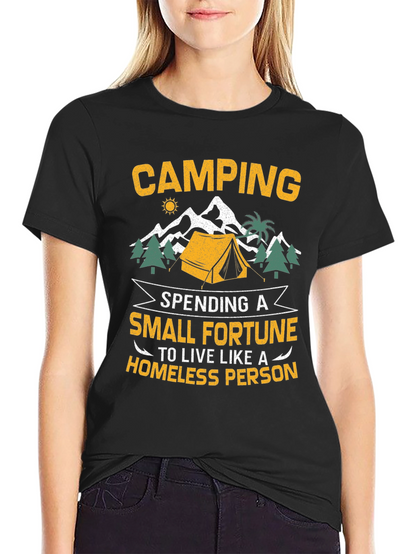 Camping Small Fortune Graphic T-Shirt