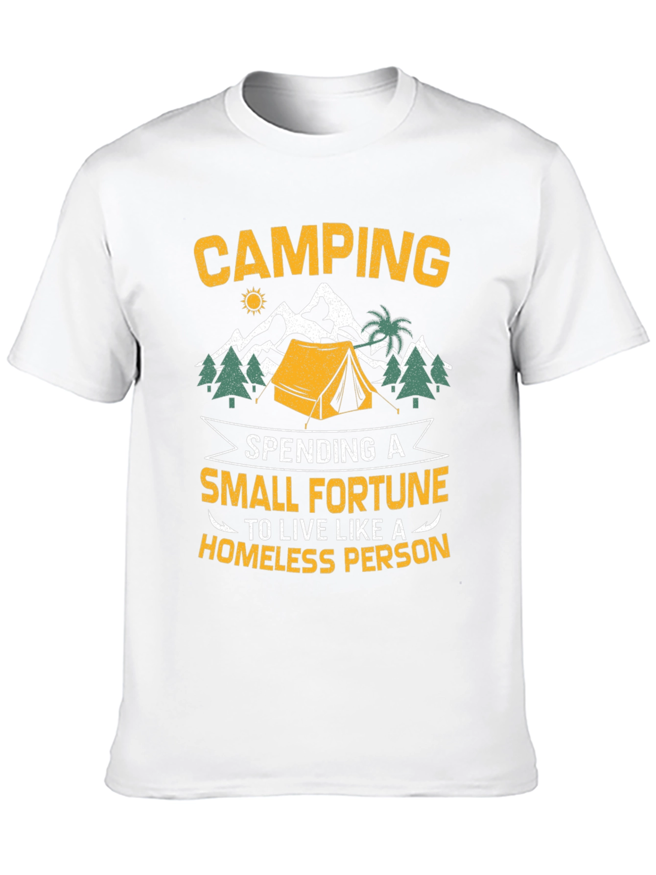Camping Small Fortune Graphic T-Shirt