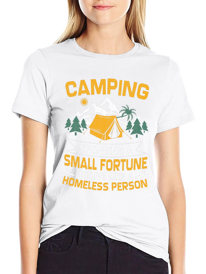 Camping Small Fortune Graphic T-Shirt