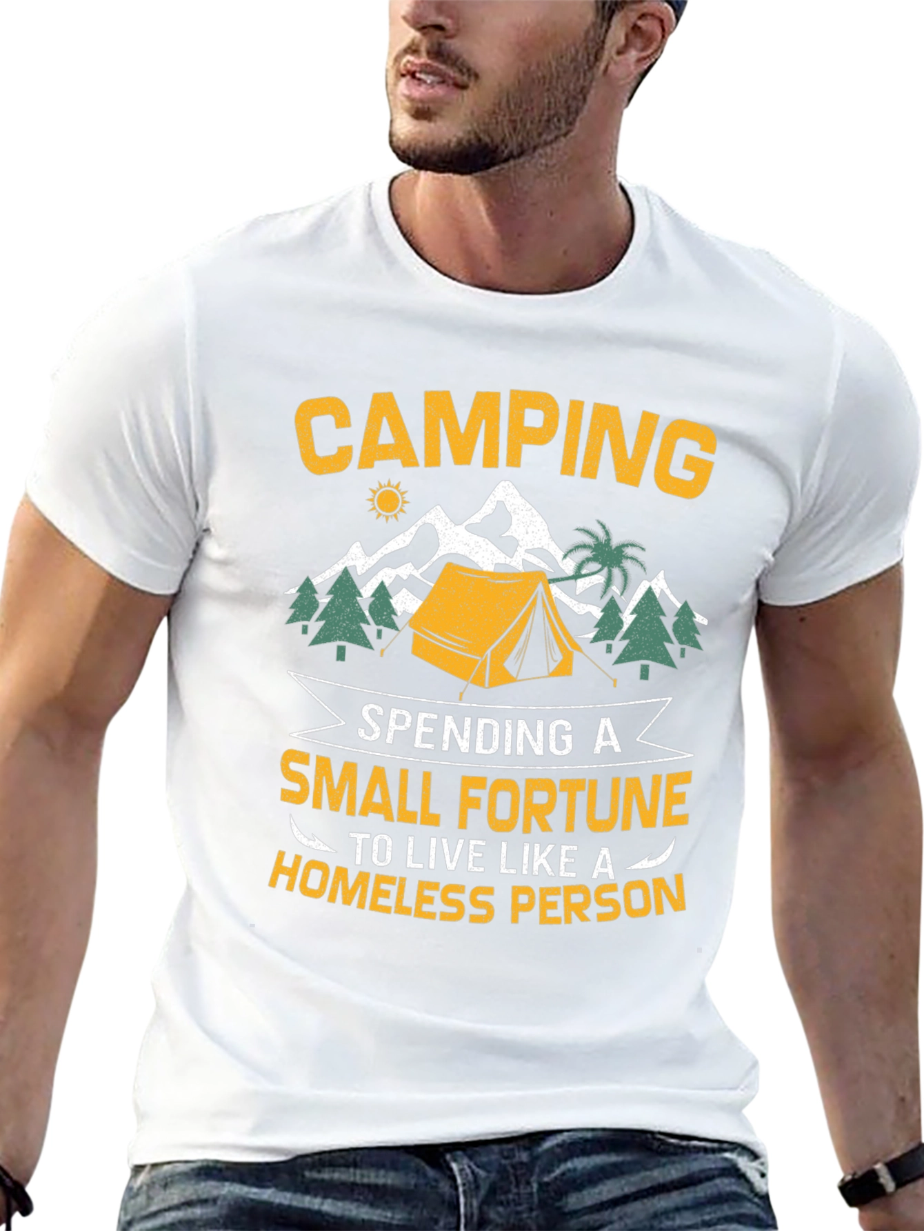 Camping Small Fortune Graphic T-Shirt