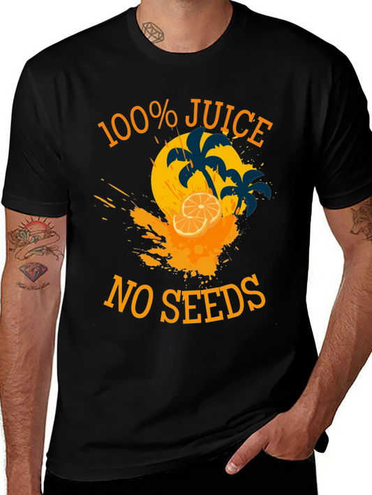 100% Juice No Seeds Black Graphic Tee