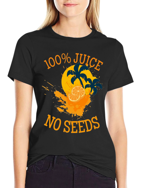 100% Juice No Seeds Black Graphic Tee
