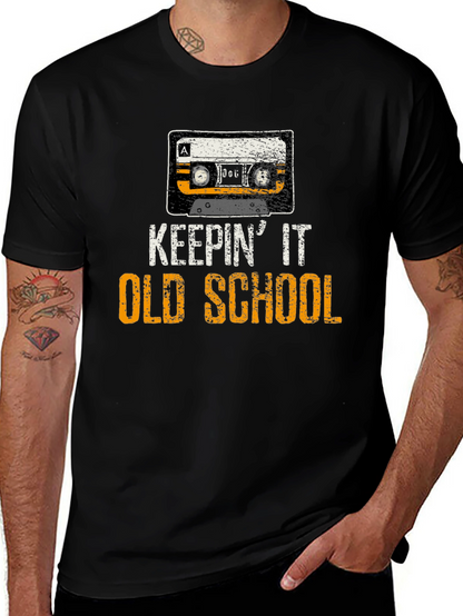 Keepin It Old School Cassette Tape Graphic T-Shirt