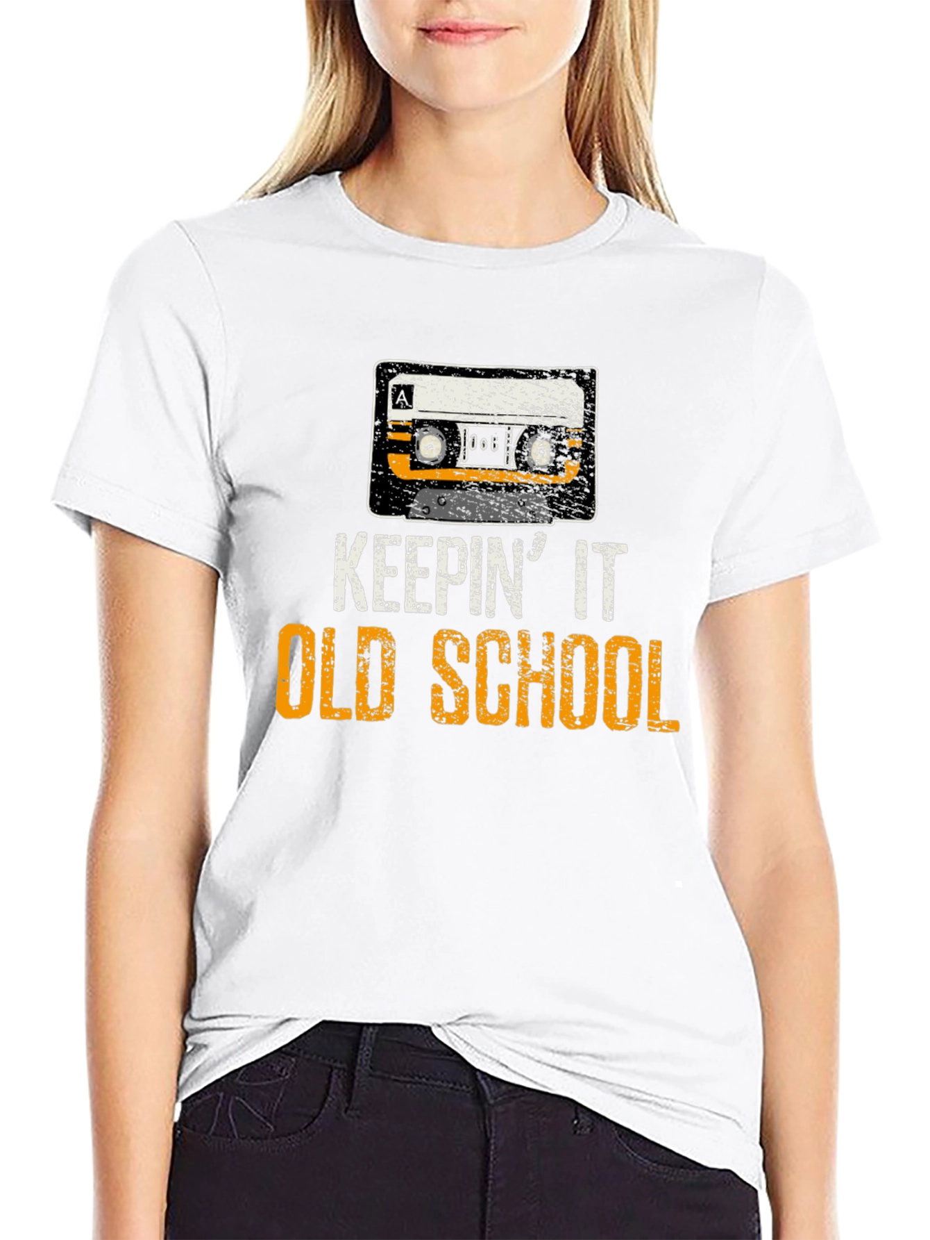 Keepin It Old School Cassette Tape Graphic T-Shirt