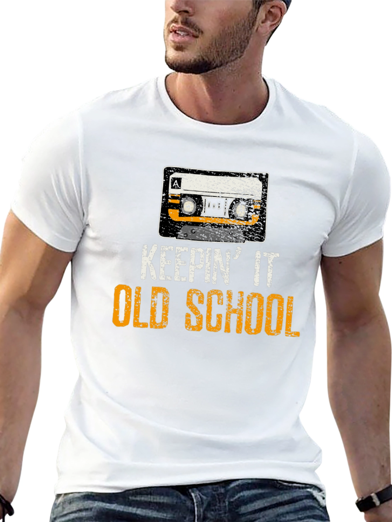 Keepin It Old School Cassette Tape Graphic T-Shirt