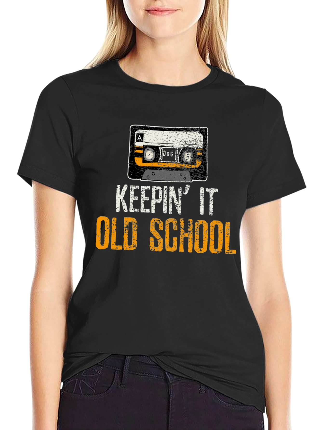 Keepin It Old School Cassette Tape Graphic T-Shirt