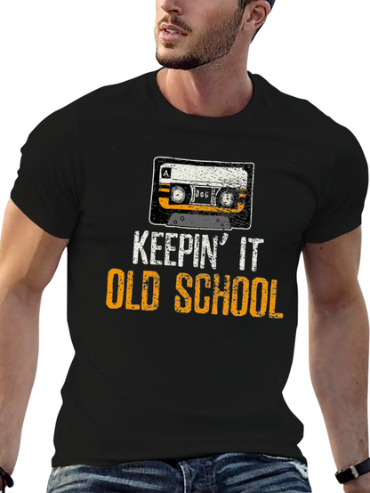 Keepin It Old School Cassette Tape Graphic T-Shirt