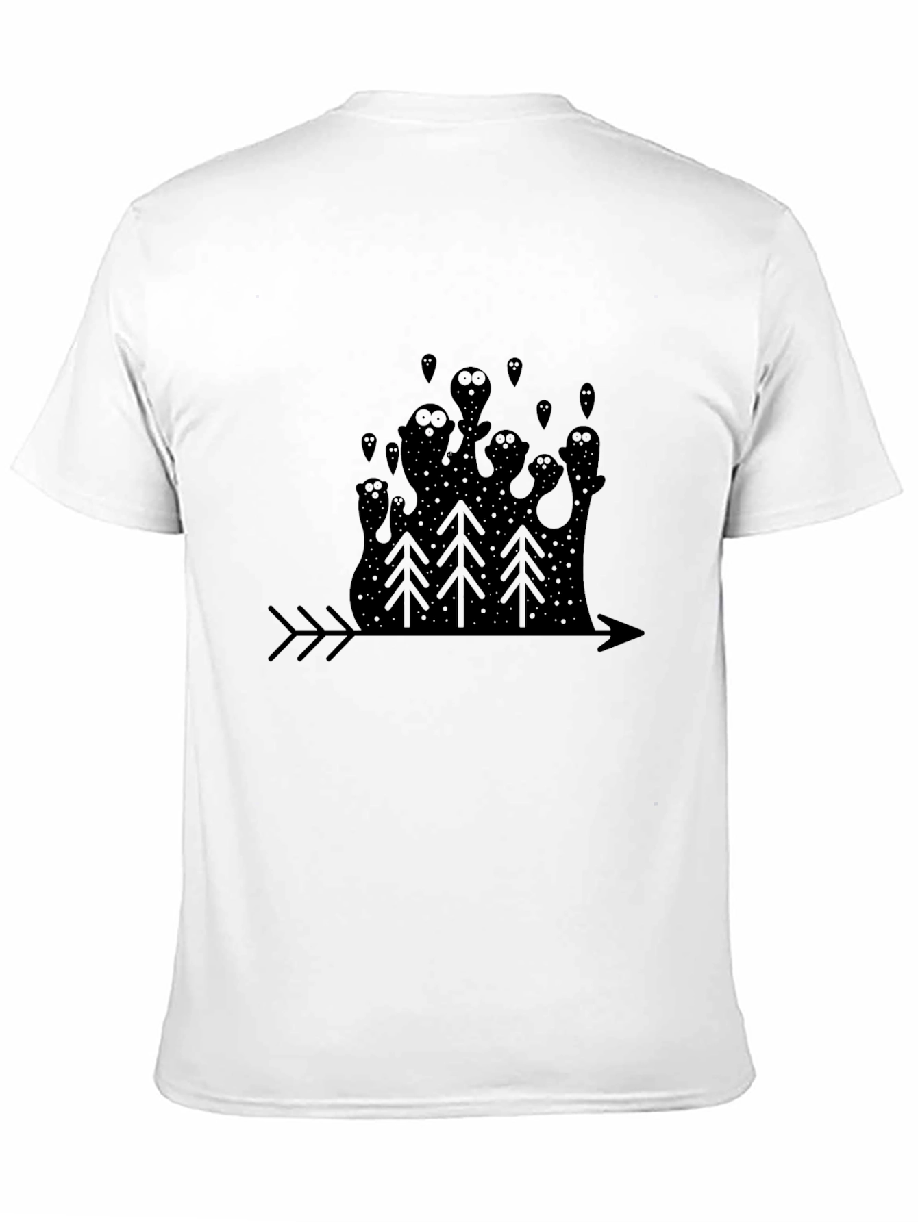 Eerie Forest Black Graphic Tee