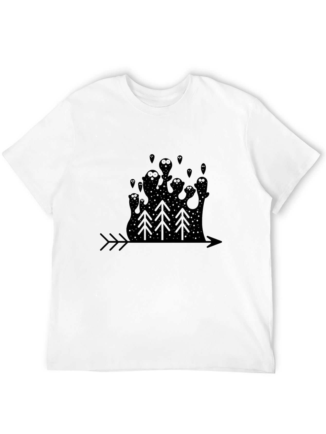 Eerie Forest Black Graphic Tee