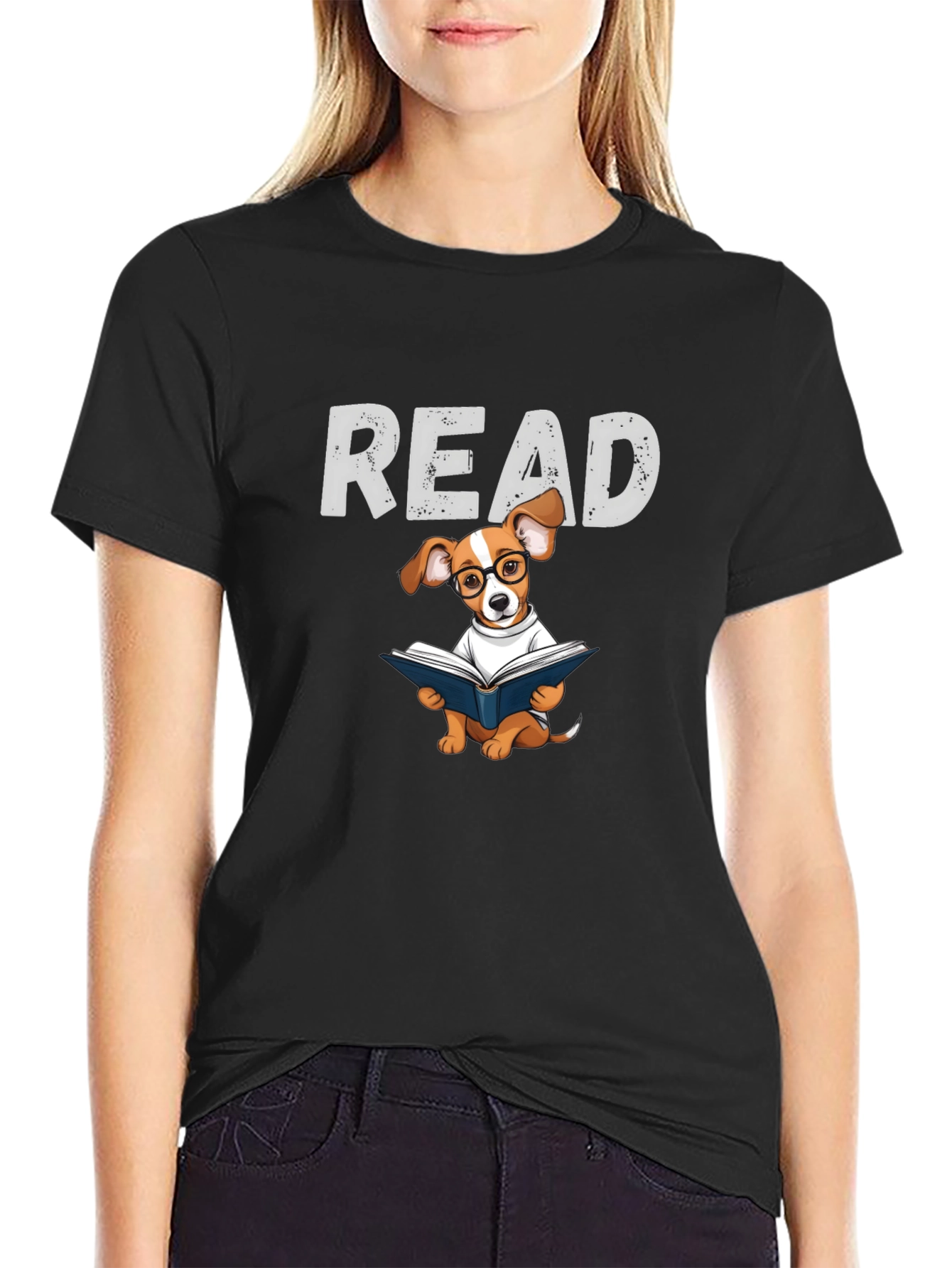 Read Dog T-Shirt - Unisex Black Tee