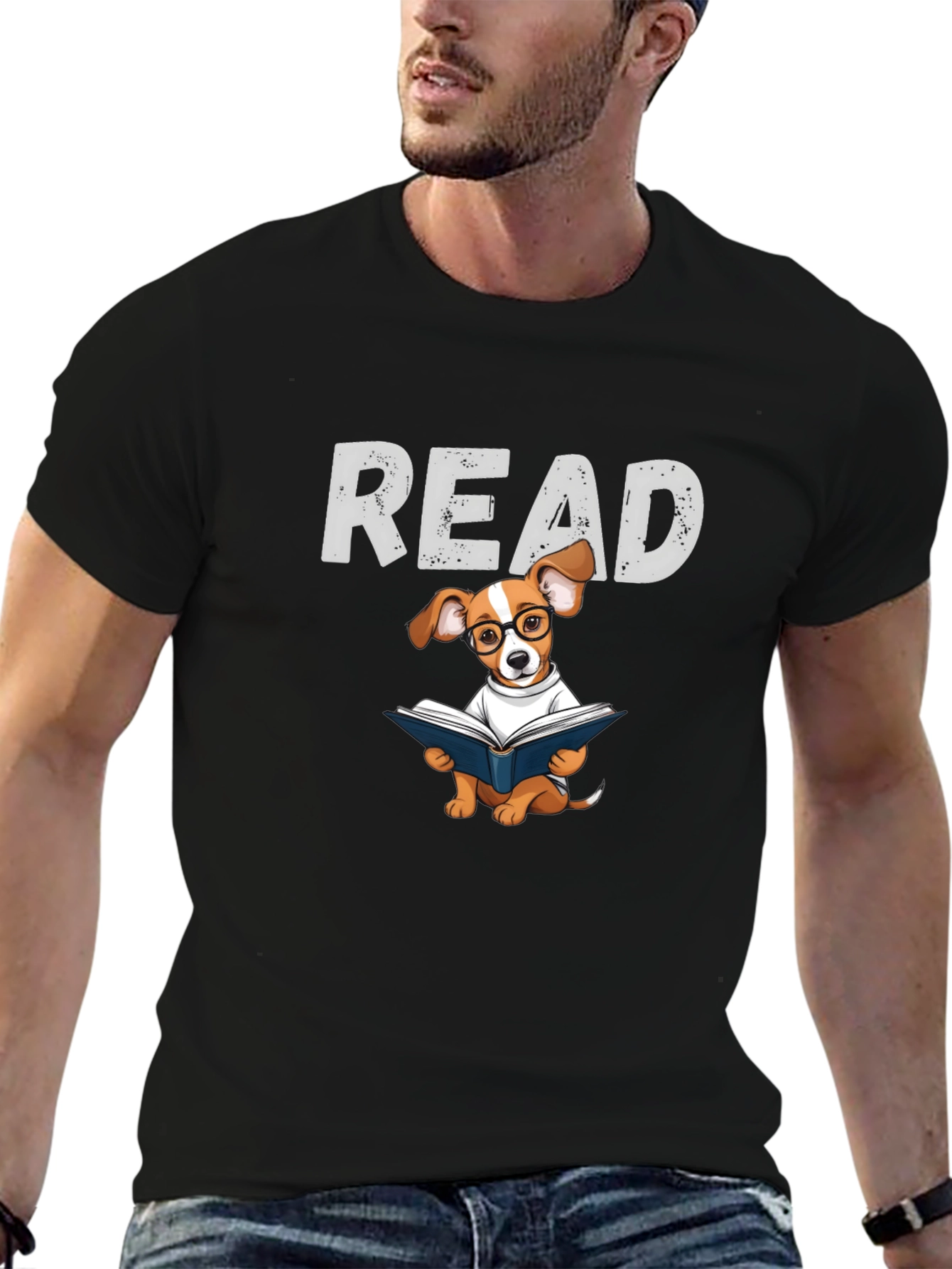 Read Dog T-Shirt - Unisex Black Tee