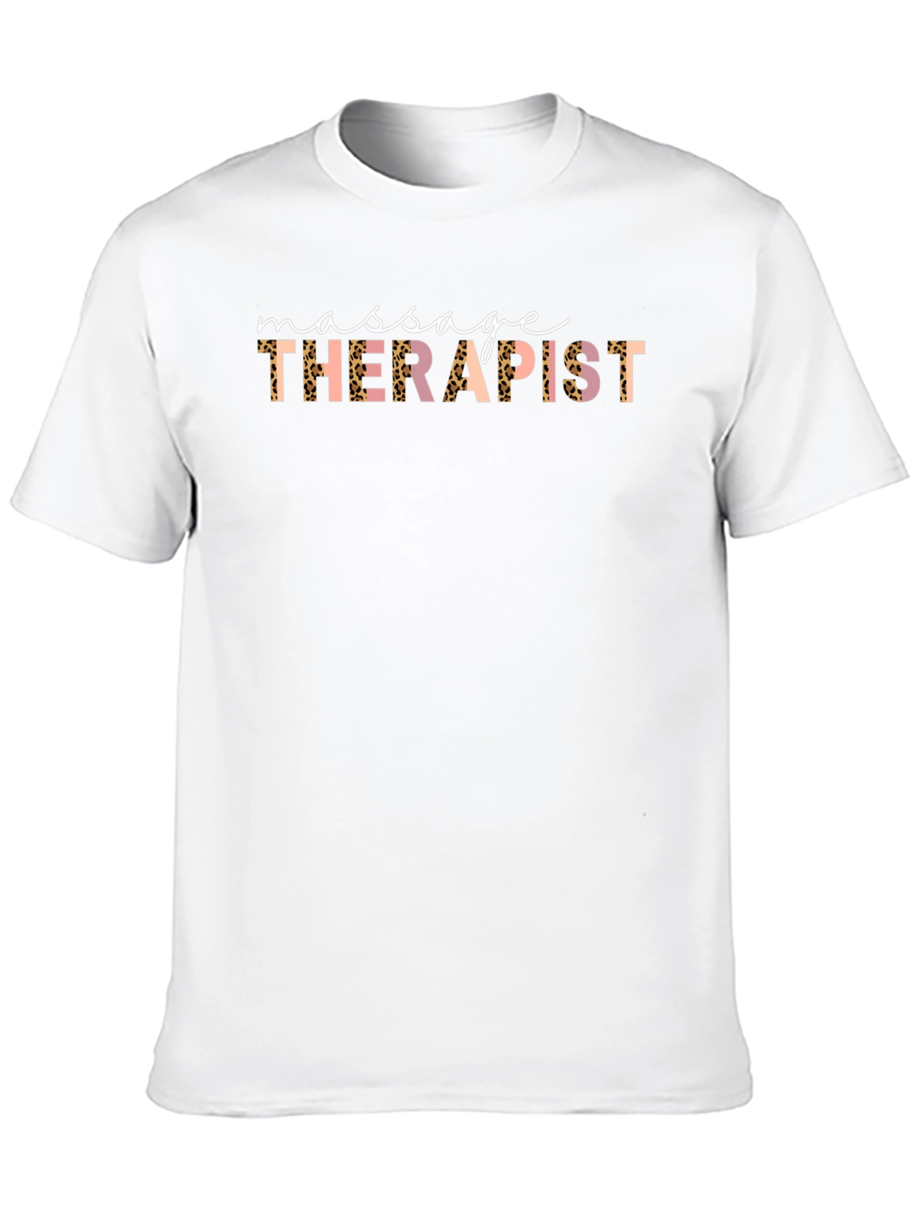 Massage Therapist Leopard Print Graphic Tee