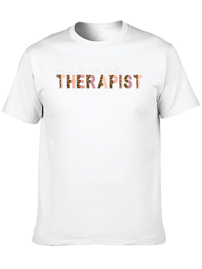 Massage Therapist Leopard Print Graphic Tee