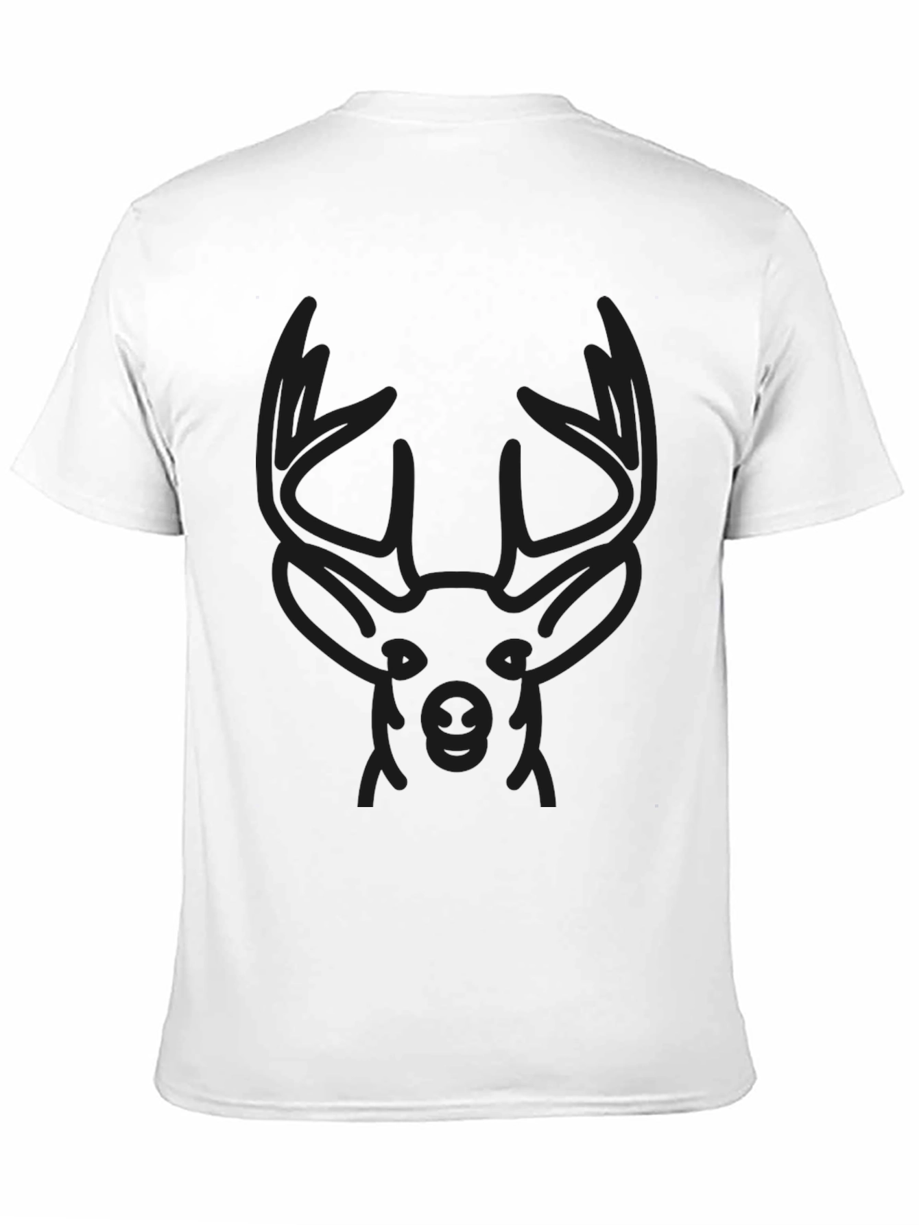 Mens Black Deer Graphic T-Shirt