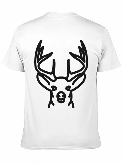 Mens Black Deer Graphic T-Shirt