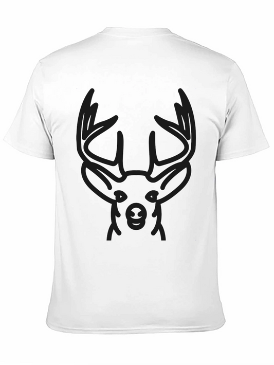 Mens Black Deer Graphic T-Shirt