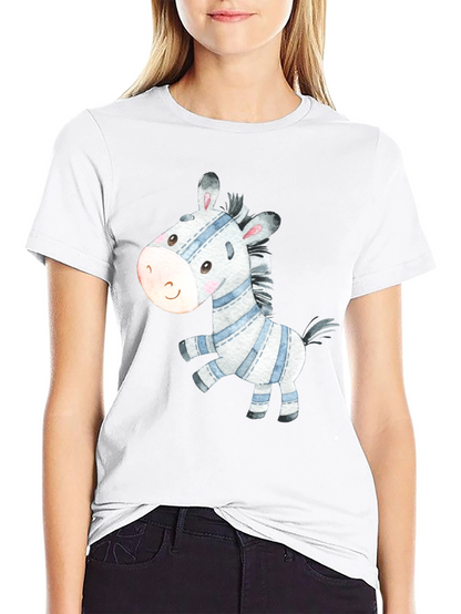 Cute Zebra Graphic Tee - Stylish Casual Wear