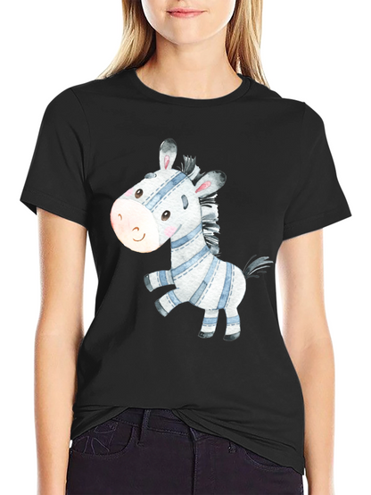 Cute Zebra Graphic Tee - Stylish Casual Wear