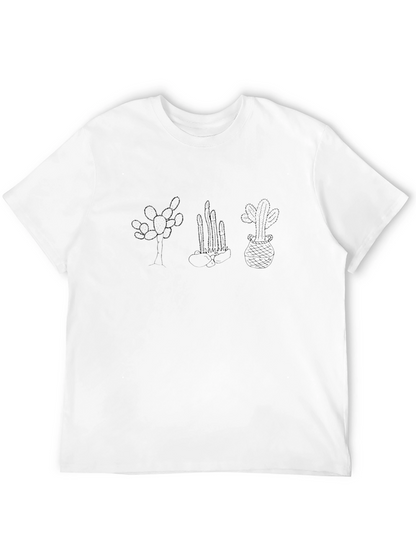 Cactus Outline Black T-Shirt