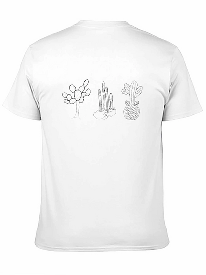 Cactus Outline Black T-Shirt
